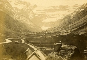 Pyrenees Cirque de Gavarnie Panorama General View Old CDV Photo Andrieu 1870