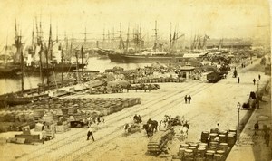 France Marseille La Joliette Docks & Port Sailboat Old Neurdein CDV Photo 1870's