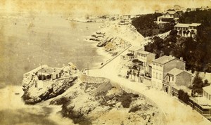 Marseille Route de la Corniche from Reserve Roubion Neurdein CDV Photo 1870's