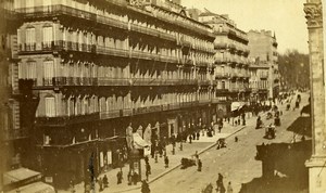 France Marseille rue de Noailles Street Scene Old Neurdein CDV Photo 1870's