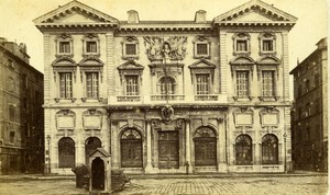 France Marseille City Hall & Sentry Box Guerite Old Neurdein CDV Photo 1870's