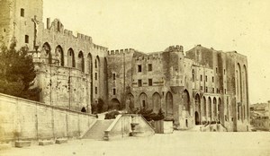 France Avignon Palais des Papes Papal palace Old Neurdein CDV Photo 1870