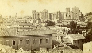 France Avignon Palais des Papes Papal palace Old Neurdein CDV Photo 1870