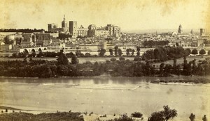 France Avignon Panorama General View Old Neurdein CDV Photo 1870