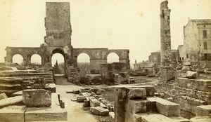 France Arles Roman Theater Theatre Romain Old Neurdein CDV Photo 1870