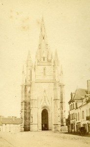 France Brittany Hennebont Notre Dame du Paradis Basilica Old CDV Photo 1870