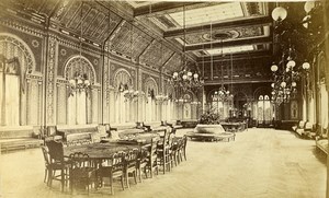 Monaco Casino game room Interior Old CDV Photo Degand 1870