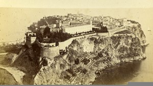 Monaco panorama general view Old CDV Photo Degand 1870