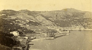 France Villefranche Bay panorama Seaside Old CDV Photo Davanne & Aleo 1870