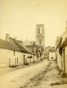 France Larchant Eglise Saint Mathurin Church Old CDV Photo 1870