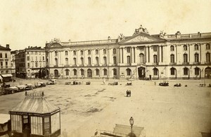 France Toulouse place of Capitole Kiosk Old CDV Photo 1870