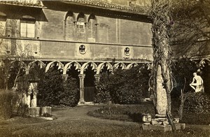 France Toulouse Museum Courtyard Old CDV Photo 1870