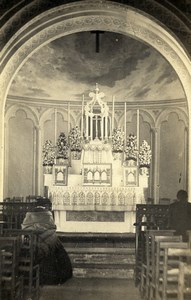 France Toulouse Church Chapel interior Old CDV Photo Trantoul 1860