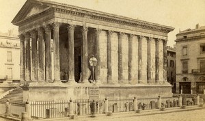 France Nimes Maison Carrée Old CDV Photo 1870