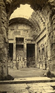 France Nimes Temple de Diane Roman Ruins Old CDV Photo 1870