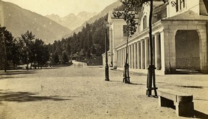 France Thermal Baths & Port of Venasque Luchon Old CDV Photo Soule 1870