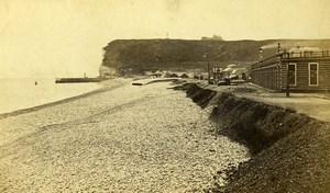 France Fecamp Beach General View Old Neurdein CDV Photo 1870's