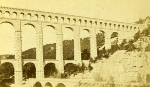 France Marseille Aqueduc de Roquefavour Aqueduct Old Neurdein CDV Photo 1870's