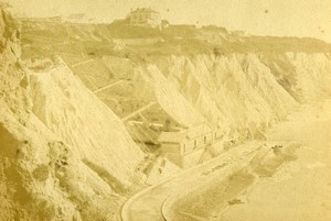 France Biarritz cote des Basques Old CDV Photo Andrieu 1870