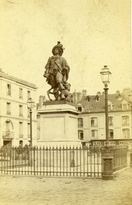 France Dieppe Statue of Duquesne Old Neurdein CDV Photo 1870's