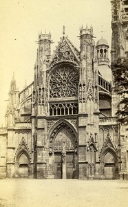 France Dieppe Eglise Saint Jacques Church Old Neurdein CDV Photo 1870's