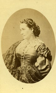Belgian Opera Singer Coloratura Soprano Marie Cabel Old CDV Photo Petit 1870