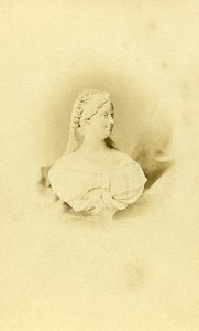 France Paris Statue Bust of Empress Eugènie Old CDV Photo Petit 1870