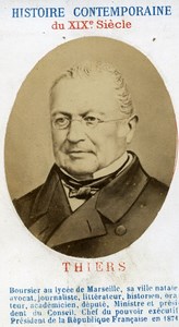 France Paris Statesman Politician Adolphe Thiers Old CDV Photo 1870's