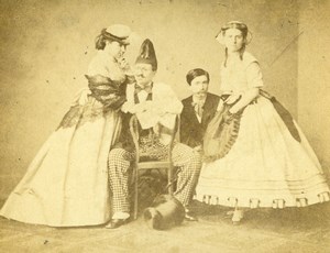 Theater Actors Tunis Second Empire French Presence Old CDV Photo Delintraz 1860