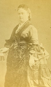 France Paris Elisabeth de Mac Mahon Croix de Castries Old CDV Photo Teruel 1880