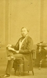France Paris Prince of Wales Future Edward VII Old CDV Photo Levitsky 1870