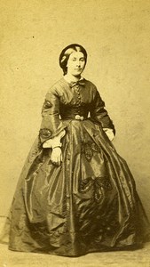 France Vichy Woman Second Empire Fashion Old CDV Photo Coutem 1860's