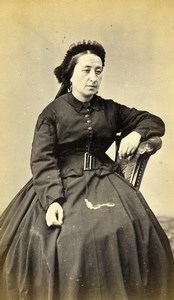 France La Rochelle Woman Second Empire Fashion CDV Photo Tallon Larente 1860's