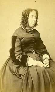 France Paris Woman Second Empire Fashion Old CDV Photo Lebour 1860's