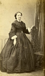 France Paris Woman Second Empire Fashion Old CDV Photo Warner 1860's