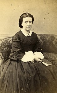 France Paris Woman Second Empire Fashion Old CDV Photo Warner 1860's