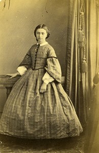 France Paris Woman Second Empire Fashion Old CDV Photo 1860's