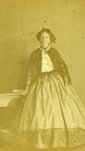 France Paris Woman Second Empire Fashion Old CDV Photo 1860's