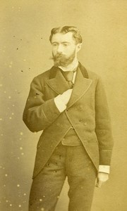 France Bordeaux Man Second Empire Fashion Old CDV Photo Charles 1870's