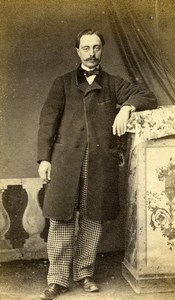 France Laval Man Second Empire Fashion Old CDV Photo Bouvier 1860's