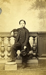 France Paris Boy in Uniform Fashion Second Empire Old CDV Photo Reutlinger 1860s