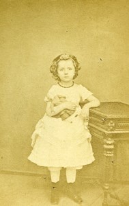 France Paris Young Girl Fashion Second Empire Old CDV Photo Truchelut 1860's