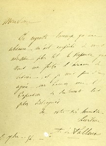 France Paris Photo of Autograph signed Count Falloux CDV Mayer & Pierson 1860