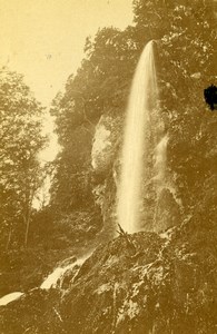 Germany Bad Urach Waterfall Cascade Old CDV Photo Schmid 1870's