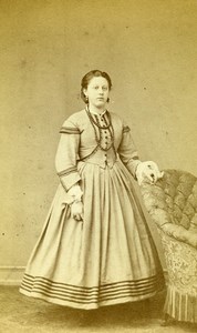 Germany Koln Cologne Augusta Meurer Woman Fashion Old CDV Photo Raps 1865