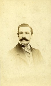 Germany Berlin Man Fashion Moustache Old CDV Photo Verein 1870
