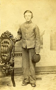 USA Indiana Richmond Child Boy Fashion Old CDV Photo Maxwell & Estell 1865