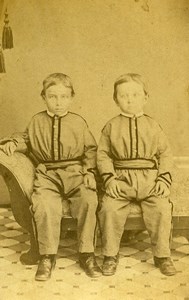 USA Myerstown Children Boys Fashion Old CDV Photo Blecker 1865