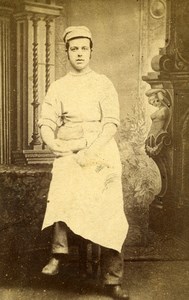United Kingdom London Young Apprentice Baker? Old Pickering CDV Photo 1870