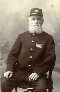 Sleaford Man Postman Uniform Good Conduct Stripes Old CDV Photo S.W Overton 1900